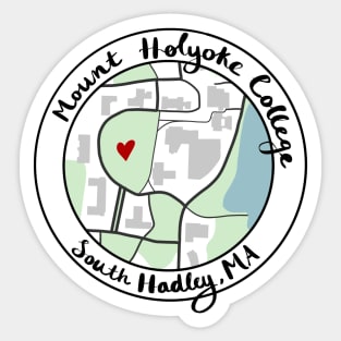 Mount Holyoke Map Sticker